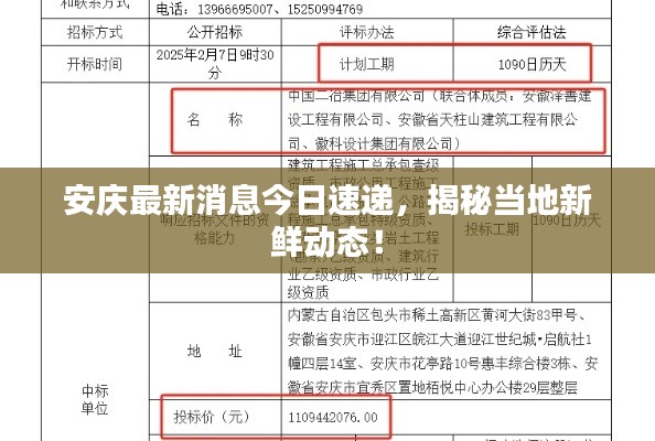 安庆最新消息今日速递，揭秘当地新鲜动态！