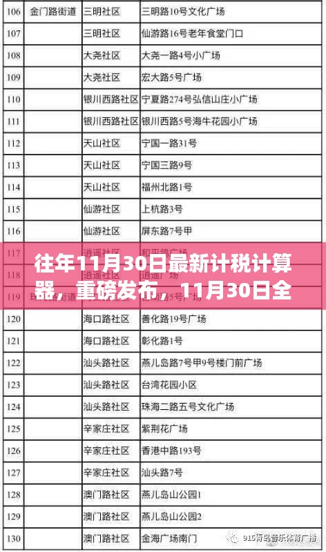 重磅发布，全新计税计算器助力税务时代革新
