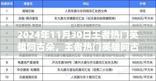 王者热门英雄阿古朵深度解析，背景、事件与地位探讨（2024年11月30日）