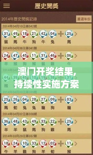 澳门开奖结果,持续性实施方案_VRR2.695限量版