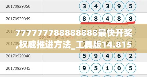 777777788888888最快开奖,权威推进方法_工具版14.815-7