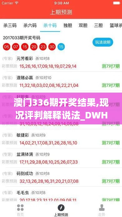 澳门336期开奖结果,现况评判解释说法_DWH70.359艺术版