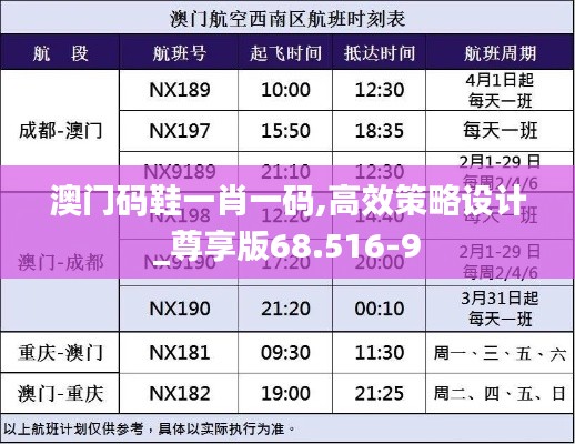 澳门码鞋一肖一码,高效策略设计_尊享版68.516-9