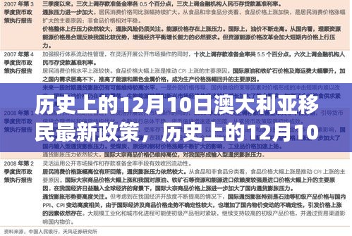 历史上的12月10日澳大利亚移民政策解读及最新动态分析