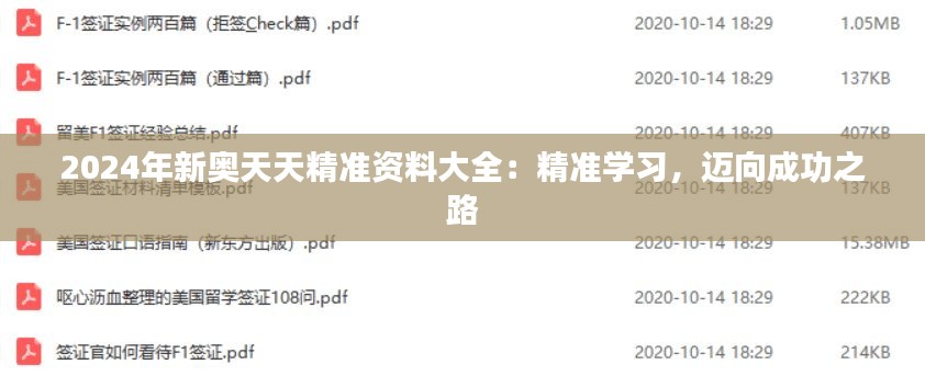 2024年新奥天天精准资料大全：精准学习，迈向成功之路