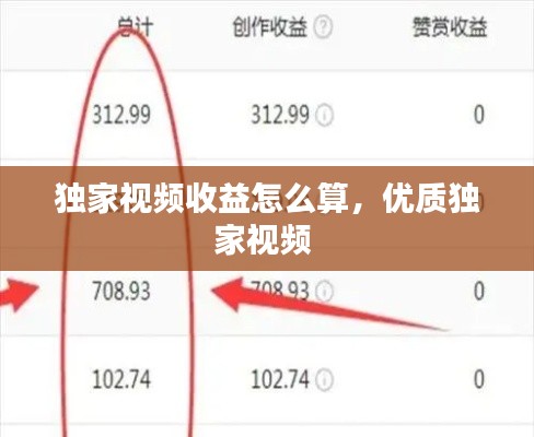 独家视频收益怎么算，优质独家视频 