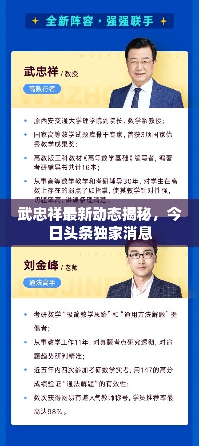 武忠祥最新动态揭秘，今日头条独家消息