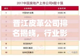 晋江皮革公司排名揭晓，行业影响力不容小觑！
