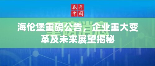 海伦堡重磅公告，企业重大变革及未来展望揭秘