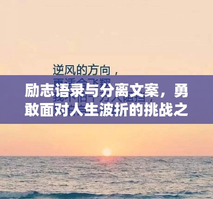 励志语录与分离文案，勇敢面对人生波折的挑战之路