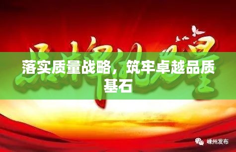 落实质量战略，筑牢卓越品质基石