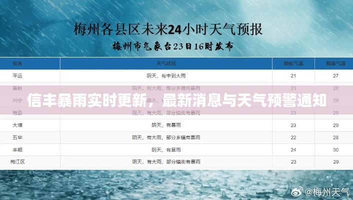 信丰暴雨实时更新，最新消息与天气预警通知