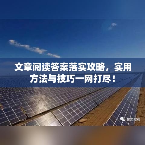 文章阅读答案落实攻略，实用方法与技巧一网打尽！