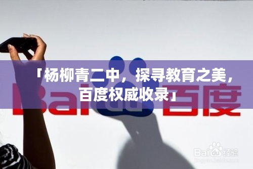 「杨柳青二中，探寻教育之美，百度权威收录」