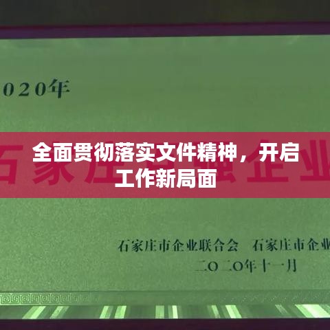 全面贯彻落实文件精神，开启工作新局面