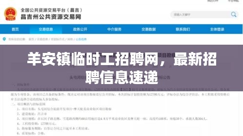 羊安镇临时工招聘网，最新招聘信息速递