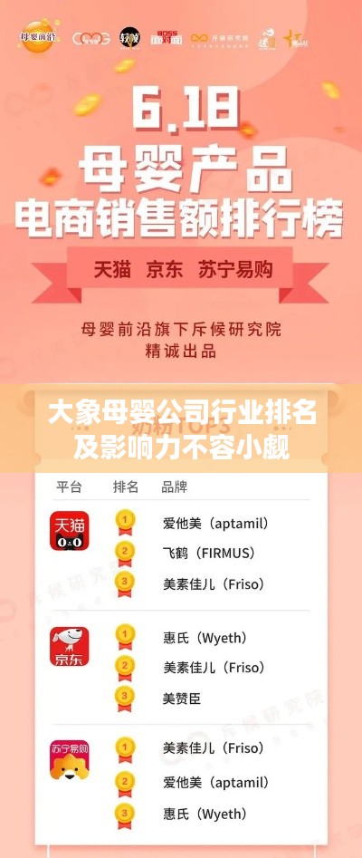 大象母婴公司行业排名及影响力不容小觑