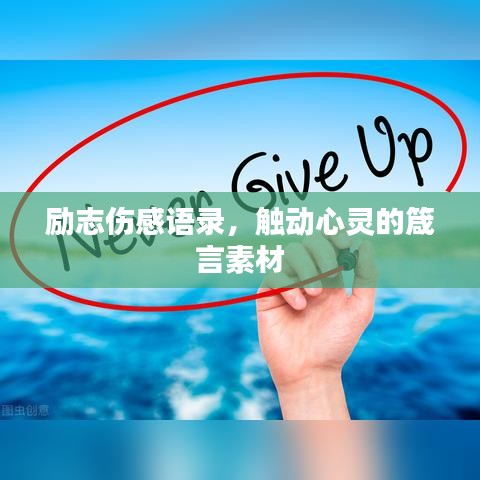 励志伤感语录，触动心灵的箴言素材