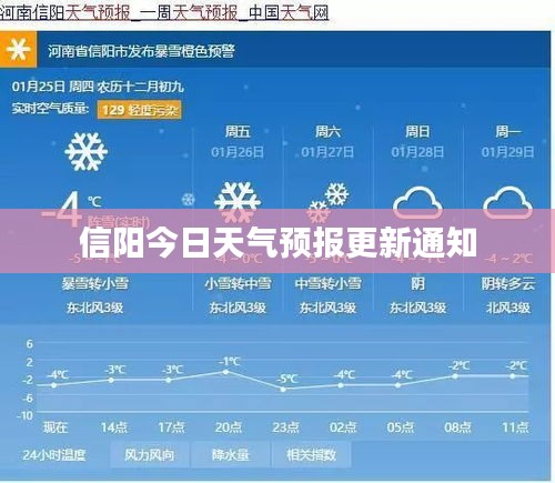 信阳今日天气预报更新通知