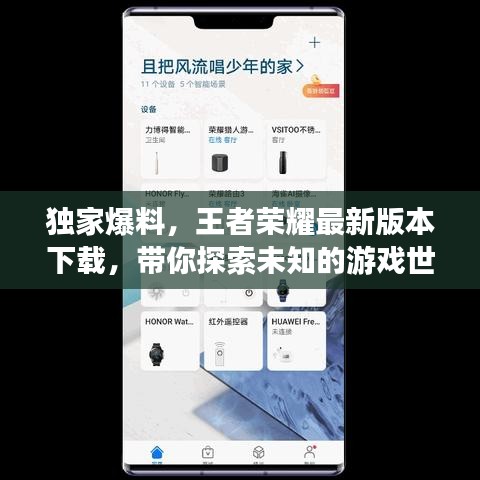 独家爆料，王者荣耀最新版本下载，带你探索未知的游戏世界！
